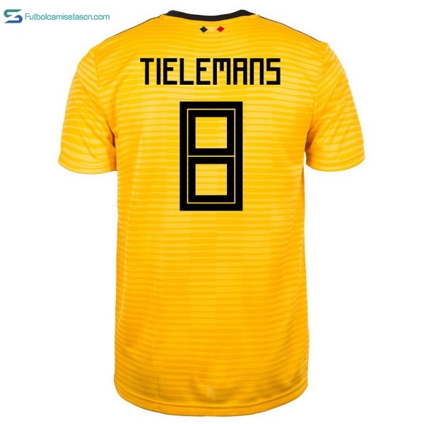 Camiseta Belgica 2ª Tielemans 2018 Amarillo